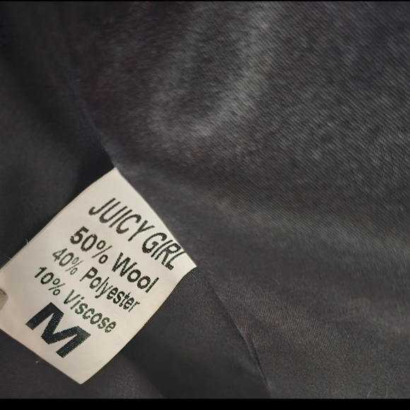 Juicy Girl wool blend jacket double breasted notched collar, buckle cuffs  M - Picture 8 of 11